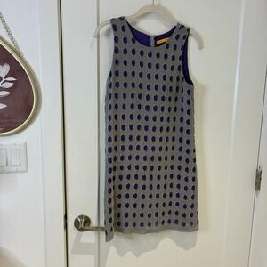 Alice + Olivia Purple Polka Dot Shift Mini Dress XS